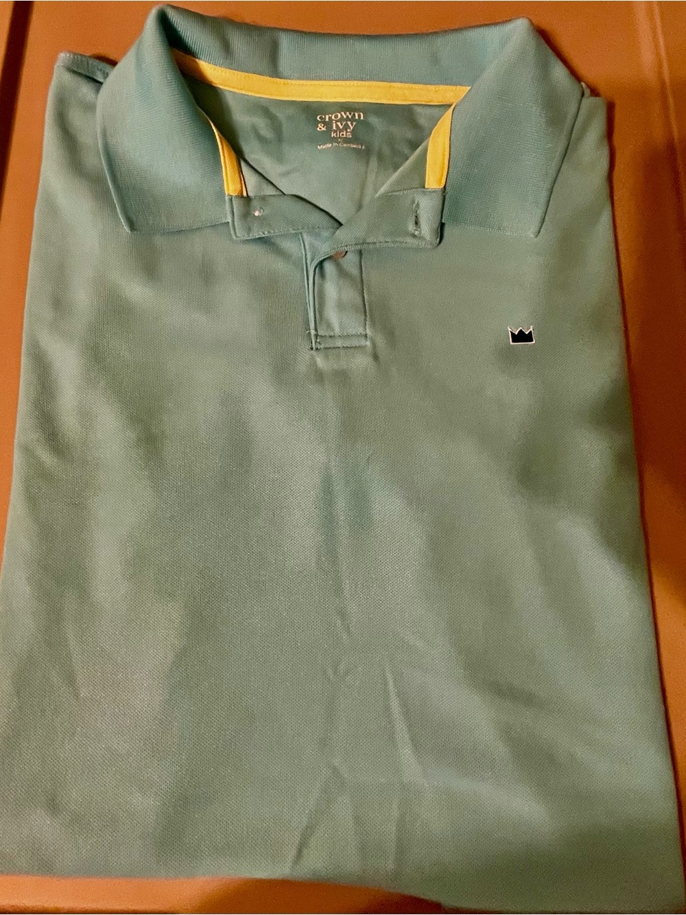 Crown & Ivy Mint Green Polo Shirt. Clean.